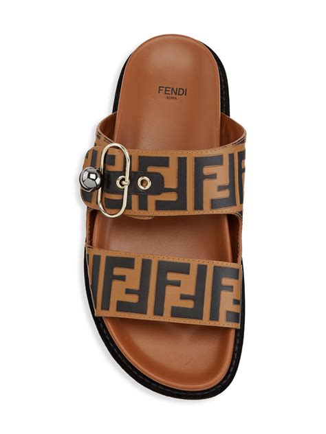 fendi flat sandals womens|fendi slip on sandals.